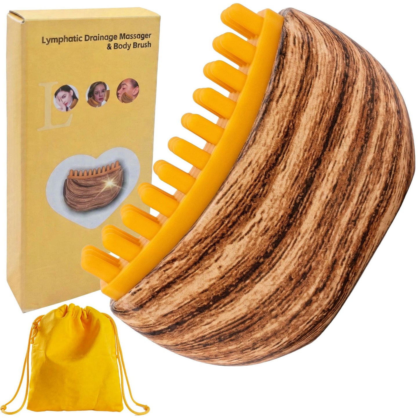 Lumio - Lymphatic Drainage Face Contour Brush Silicone Body Scraping Massager