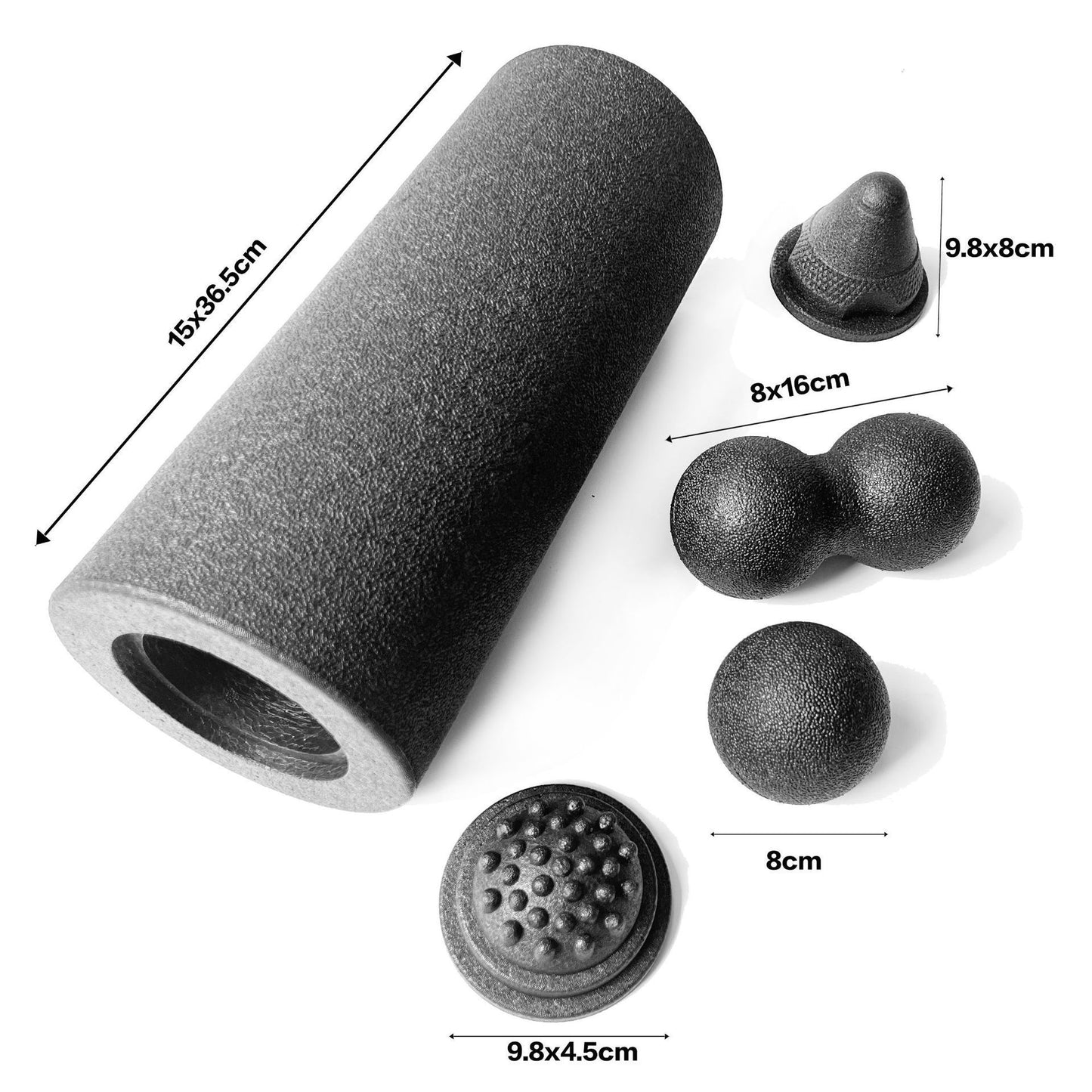 Lumio - Hollow Yoga Column Peanut Ball Five-Piece Set EPP Foam Roller